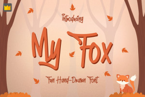 Font chữ vui vẻ, dễ thương, hoạt hình cho lĩnh vực trẻ em, đồ ăn, fodd, cute  TH My Fox