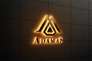 Mockup logo 3d biển hiệu màu vàng gold