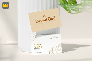 Mockup mẫu card visit, danh thiếp lĩnh vực thẩm mỹ, spa, mỹ phẩm