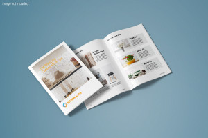 Mockup, phối cảnh catalog PSD khổ a4 mẫu ZK06