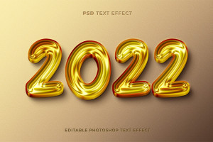 Hiệu ứng chữ 3D PSD trắng vàng gold