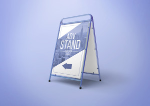 Mockup standee PSD mẫu số 53