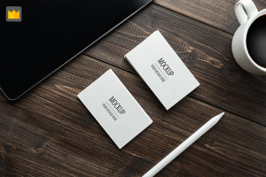 Mockup card visit, danh thiếp, thẻ nhân viên PSD